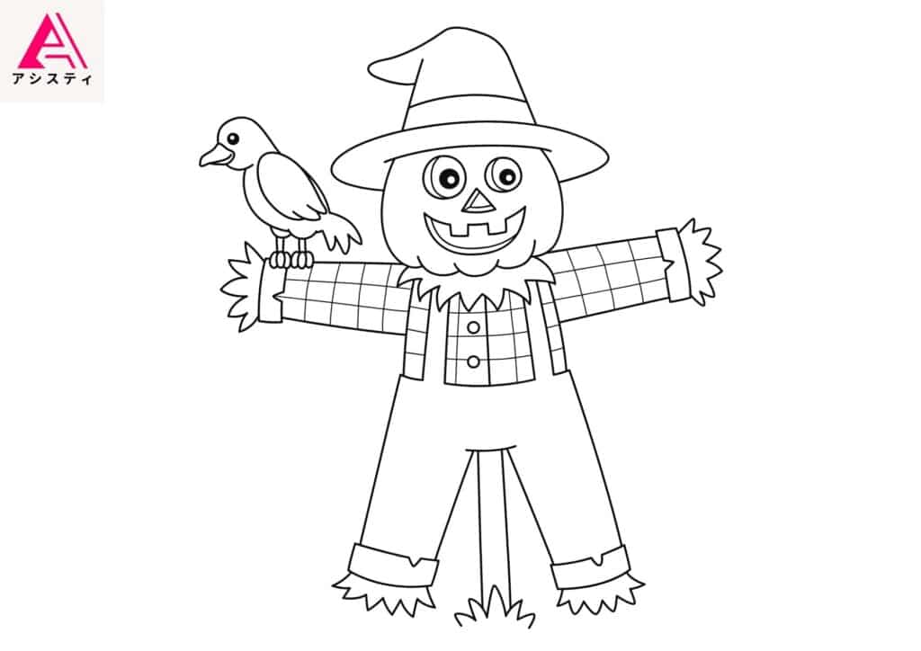 ハロウィン塗り絵かぼちゃ9