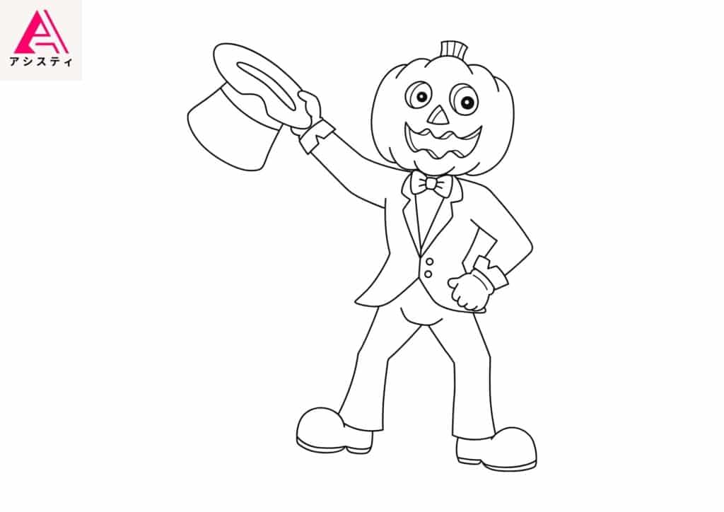 ハロウィン塗り絵かぼちゃ11