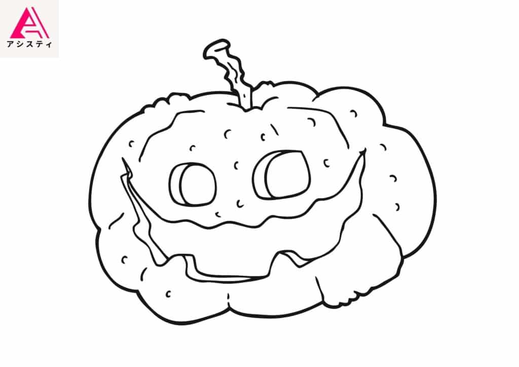 ハロウィン塗り絵かぼちゃ12