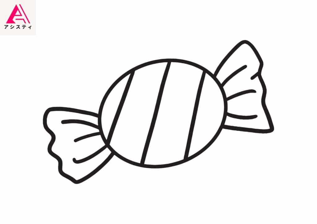 ハロウィン塗り絵お菓子2