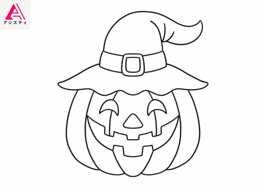 ハロウィン塗り絵かぼちゃ5