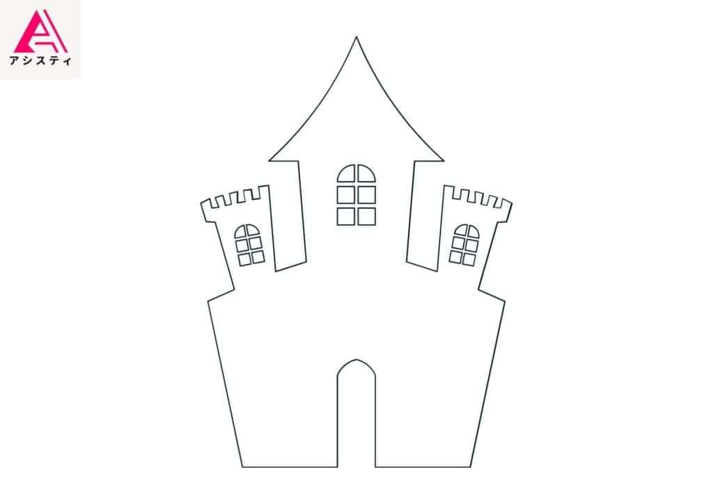 ハロウィン塗り絵家4