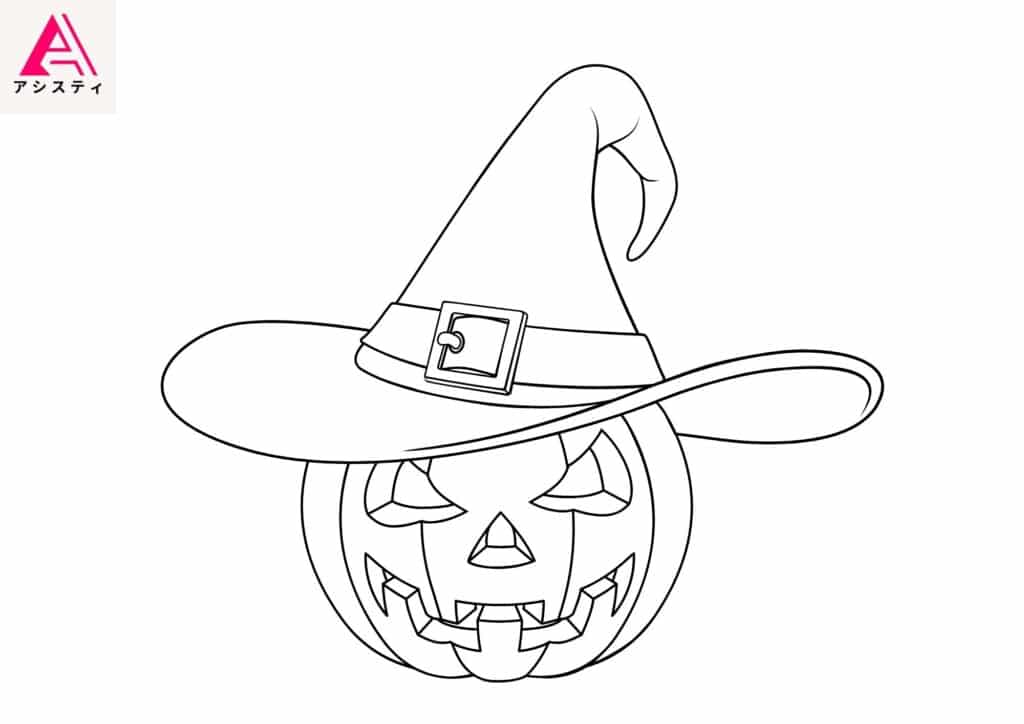 ハロウィン塗り絵かぼちゃ6