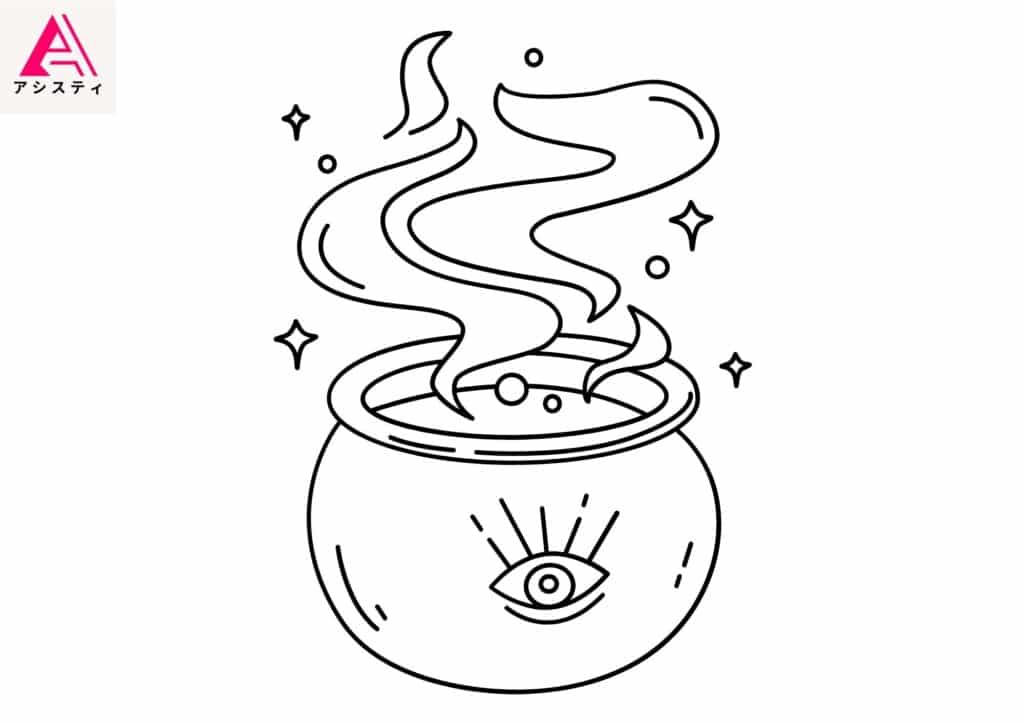 ハロウィン塗り絵壺3