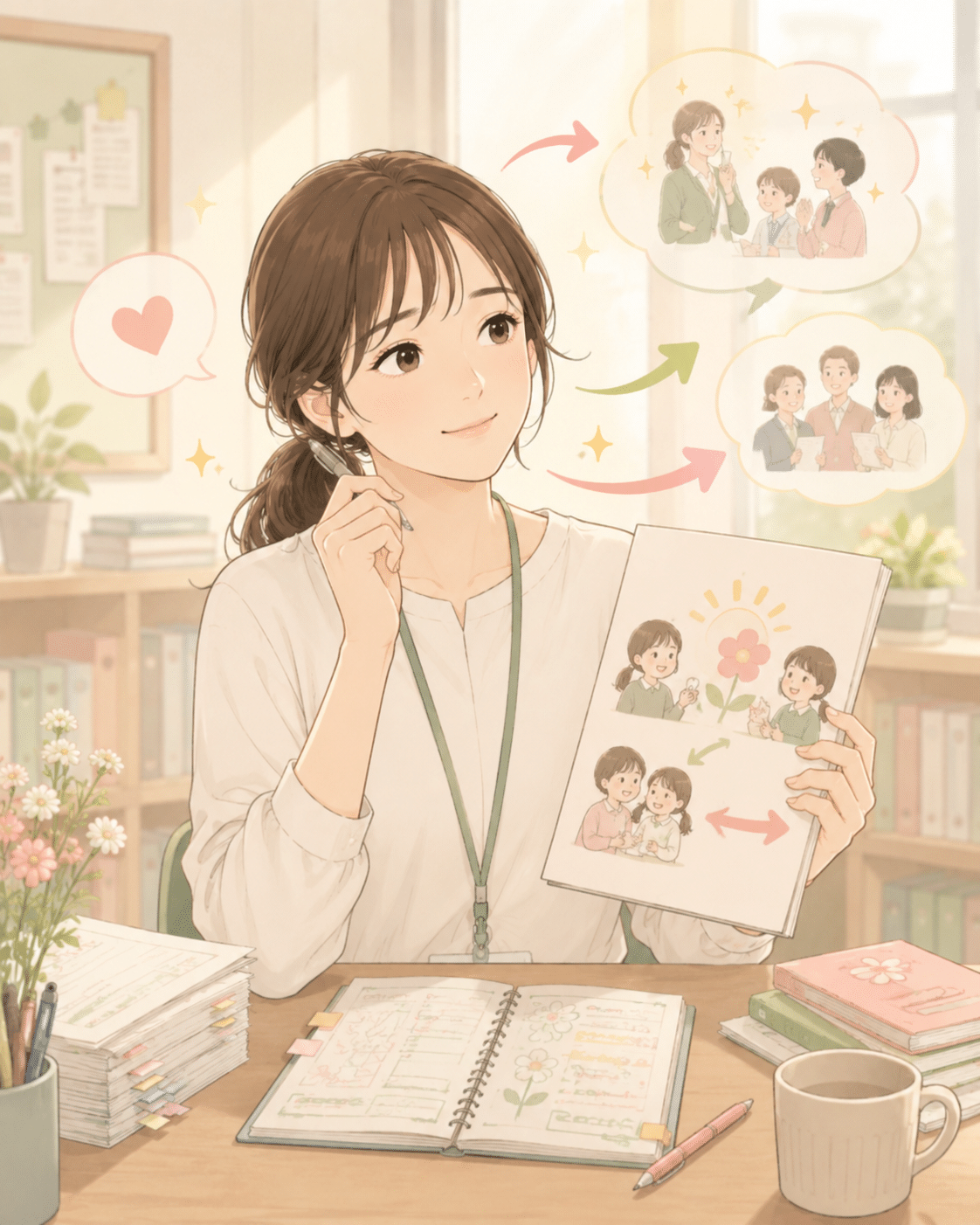 自分の良さを見える形にして伝える先生のイメージ