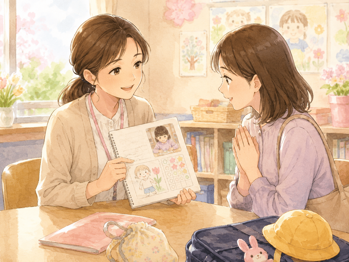 子どもたちが興味を持ち前のめりに活動へ向かうイメージ