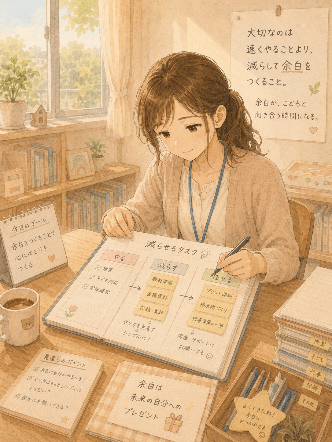 忙しさの解決策は効率化ではなくタスクを減らすことだと気づくイメージ